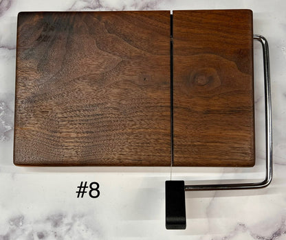 Handmade Wooden Cheese Board with Wire Slicer