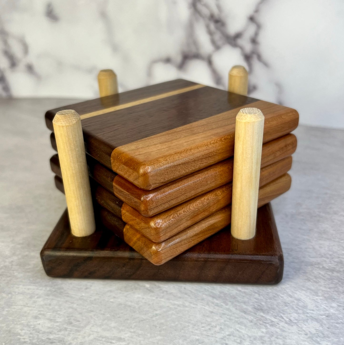 Hand Made Wood Coasters by Oceanside Woodworking Inc.
